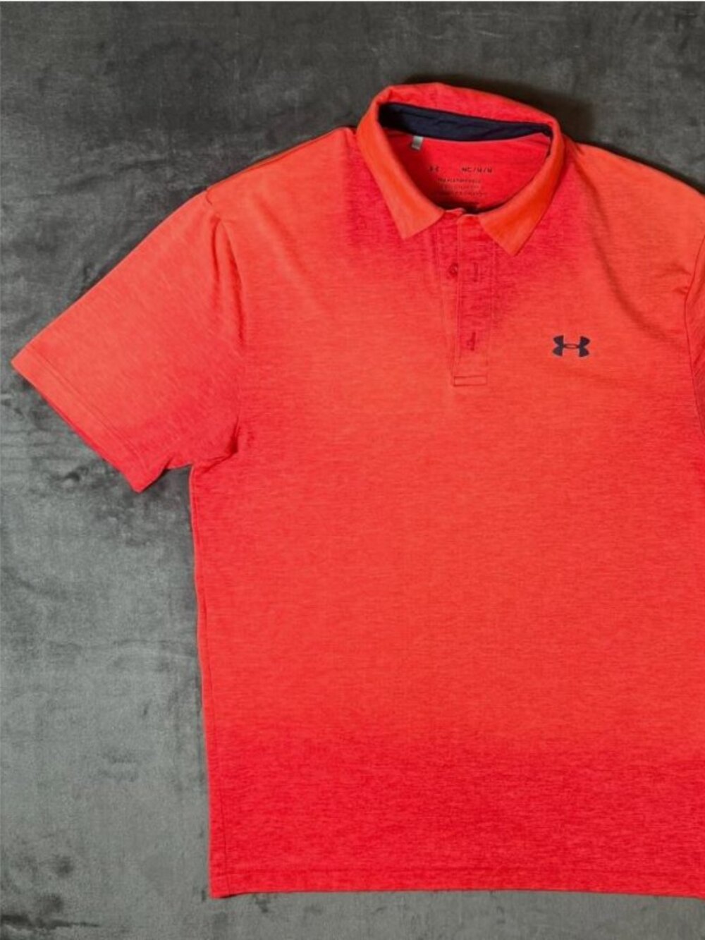 Under Armour The Playoff Polo Men Medium Orange Golf Athletic Spring